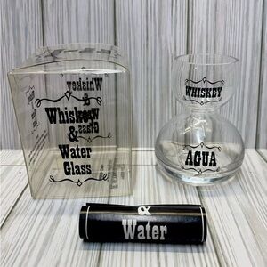 Whiskey and water shot glassSet elegant Black and White Bar Accessories